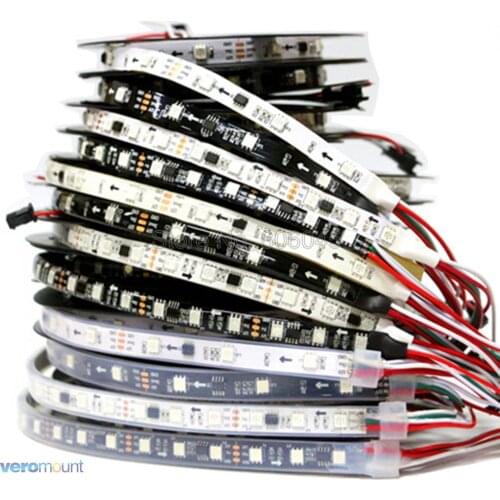 WS2811 5050 SMD RGB Strip Addressable 30/48/60leds/m Led Pixel Strip External 1 IC Control 3 Leds 5m DC12V Dream Color LED Tape
