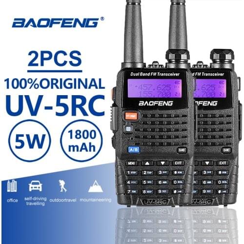 2pcs Baofeng UV-5RC Handheld Walkie Talkie Baofeng UV 5R Upgraded Radio Amador Portable Walky Talky Professional Ham Radio UV5R