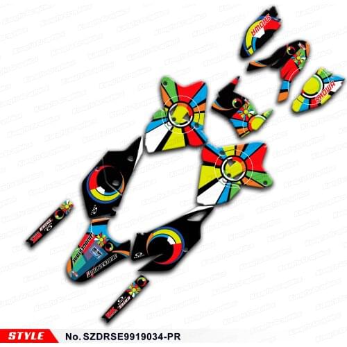 Aftermarket Dirt Bike Vinyl for DRZ400SM DRZ400E DRZ 400 SM Enduro DRZ400 SM E KLX 400R 99 to 19, Style No. SZDRSE9919034-PR