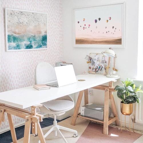 Nordic Poster Beach Canvas Painting Desert Hot-air Balloon Wall Art Print Modern Picture For Living Room On The Wall Home Decor