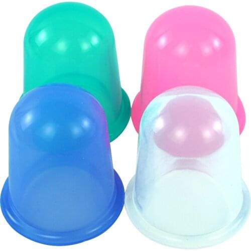 2pcs/Set Silicone Anti Cellulite Vacuum Face Massage Cupping Body Acupuncture Therapy Kit Pain Relief Roller Suction Beauty