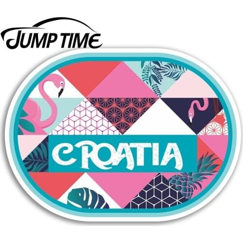 Jump Time for Croatia Vinyl Stickers Balkans Travel Sticker Laptop Luggage Car Decal Window Wiper Trunk Car Styling