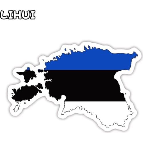 1 PCS Estonia Flag Sticker Toys for Children Countries Map Travel Stickers to DIY Scrapbooking Suitcase Luggage Laptop Car Motor