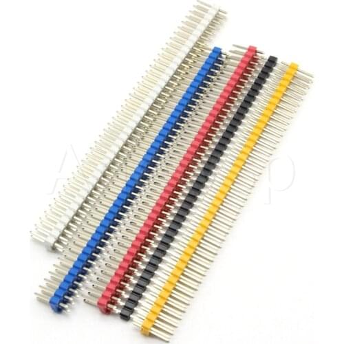 10PCS 2.54mm Pitch Double Row Male Header 2*40P Red Blue Yellow White Green Color Pin Header Connector PCB Board For Arduino
