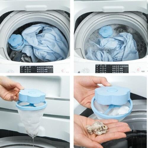2pcs Hair Removal Catcher Filter Collector Bag Dust Cleaning Ball Washing Machine Laundry Pouch Lint Device