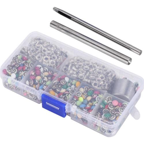 6mm Colorful Round Mushroom Rivets Leather Craft Accessories Crafts Rivets Solid Rivets Stud Decoration Button 380 set