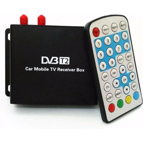 Car DVB-T2 Receiver Double Tuner Double Chip Car Digital TV receiver dvb-t2 Tuner H.264 1080p MPEG4 for Car dvd Android player