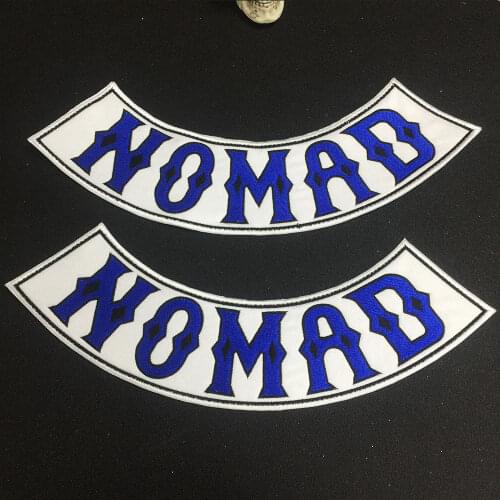NOMAD Motorfiets Biker patch for Jacket backing, punk motorcycle embroidery skeleton biker badge patch Garment Accessory