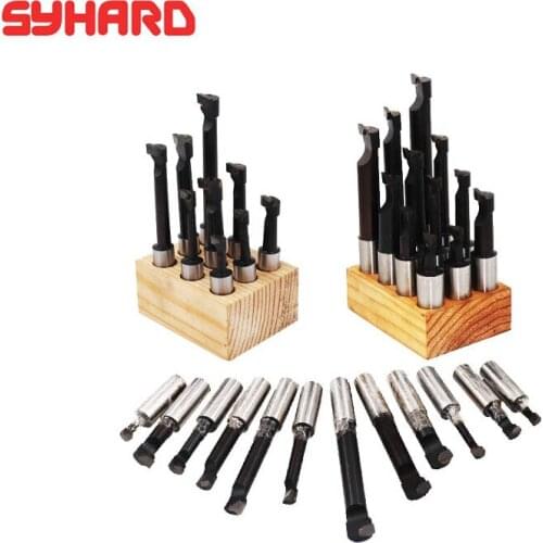12PCS Hard Alloy Shank Boring Bar For 3 Inch 75mm Boring Head Boring Cutter Set Carbide Tipped Bars
