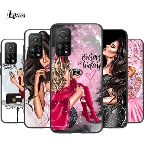 Fashion Girl Baby Silicone Cover For Xiaomi Mi Note 11 10T 10 9 9T SE 8 Lite Pro Ultra 5G Phone Case Shell
