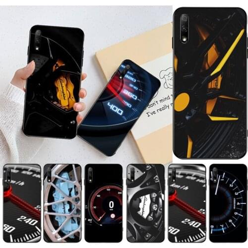 YJZFDYRM Car Tire Wheel Dashboard Painted Phone Case for Huawei Honor 30 20 10 9 8 8x 8c v30 Lite view pro
