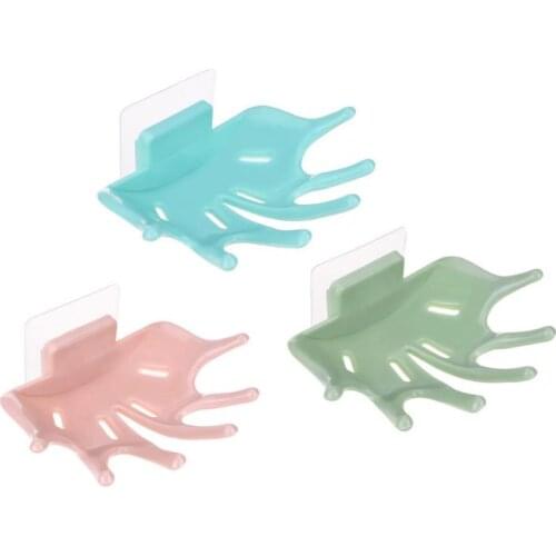 Leaf Shaped Soap Holder Shower Soap Shelf Bath Soap Box Vertical Suction Cup Laundry Soap Dish Storage Tray Bathroom Supplies