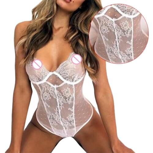 HOT Womens Sexy Lace Bodysuit Push Up Sleepwear Underwear Lingerie Bodysuit Babydoll G-String Nightwear Nightdress