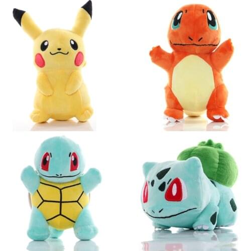 Claw machine doll pokemones Charmander Squirtle Bulbasaur plush doll Eevee Mewtwo Jigglypuff Snorlax stuffed toys Christmas gift