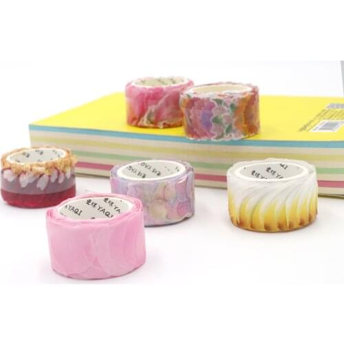 200PCS/Roll Flower Petals Washi Tape DIY Scrapbooking Diary Paper Stickers Roll Cute Adhesive Paper Tape Stationery Sticker