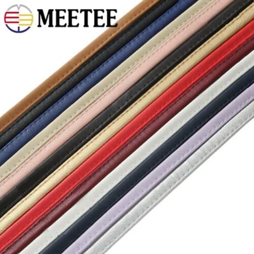 Meetee 5M 8mm Imitation Leather Cords PU Rope Webbing Bags Strap String Ropes DIY Necklace Bracelets Decoration Accessory CD027