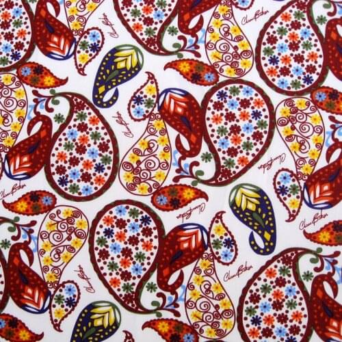 Soft Cotton Woven Fabric - Paisley Flower