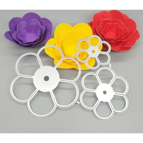 Brand new 3 in 1 flower metal cutting mold photo album cardboard DIY gift card decoration embossing crafts