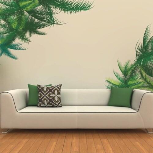 New Pretty Plant Leaves Wall Sticker Home Decor Living Room Wall Stickers Bedroom Stickers for Kids Room DIY Party Home Decor