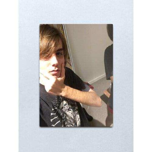 Very cool and stylish boy in his late teens Metal Print Tin Sign Vintage Metal Wall Sign Plaque Retro Garage Shed Car