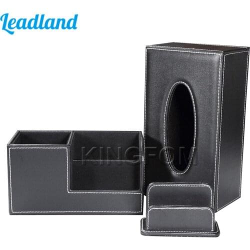 Office Accessories Desktop Stationery Organizer Set Include Tissue Case Pen Holder Business Card Holder Stand T102
