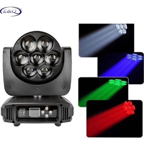 Moving Head 7X40W LED Zoom Wash Lyre Beam Mobile Light RGBW Full Colors Dmx Dj Lights For Disco Ball Party Controlled Stage Show