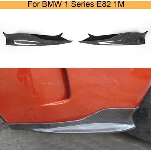 Carbon fiber rear bumper splitter flaps apron for BMW 1M E82 M Only 1 Series 2011 - 2017