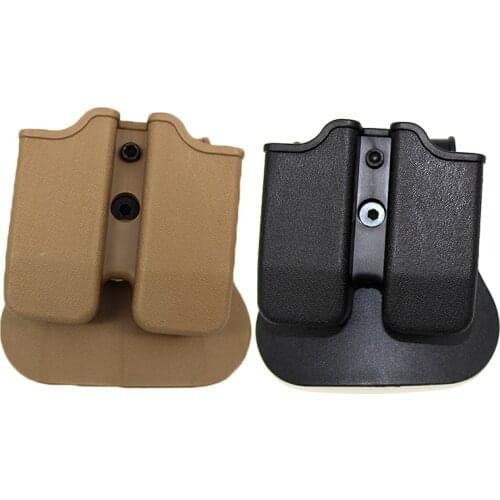 Tactical Magazine Pouches for Glock 17 19 Beretta M9 Colt 1911 9mm Airsoft Polymer Double Mag Pouch Defense Hunting Belt Pouch