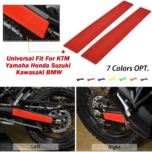 Universal Motorcycle Rear Swingarm Fork Chain Guard Cover Strips Sticker Decal For KTM Duke 390 1290 Honda Yamaha Kawasaki BMW