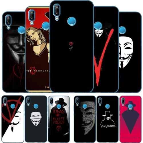 V for Vendetta Soft Silicone Phone Case For Huawei P9 P10 P20 P30 P40 LITE P20 P30 P40 PRO P smart Y6 Y7 Y9 Prime nova 3i
