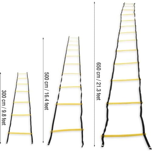 Premium Durable Rungs Speed Training Agility Ladder Footwork Exercise Tool For Enhancing Speed Football Soccer Sport (7-Rung)