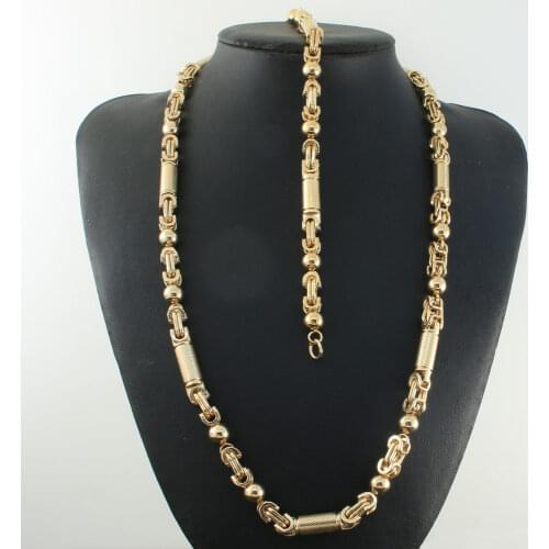 Stainless Steel Jewelry Chain 60cm Necklace And Bracelet Sets Gift Joyas De Acero Inoxidable Para Mujer SFOZABCI1 Jewels Store