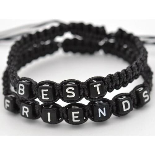 Handmade Jewelry For Couple Best Friends Acrylic Charm Bracelet DIY Beads Bracelets & Bangles Jewelry Gift