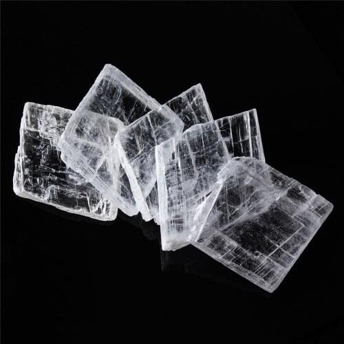 1pcs 8-10cm Selenite Slice Material Natural Stones Chakra Reiki Quartz Crystal Stones For Divination Collection