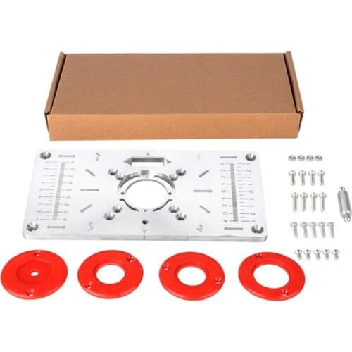 Aluminium Alloy 1 pcs Universal Table Insert Plate Trimming Machine Flip Board for Woodworking Benches M17E