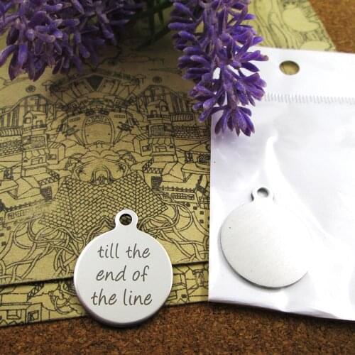 20pcs--"till the end of the line"stainless steel charms more style for choosing DIY Charms pendants for necklace
