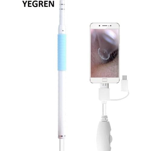 3.9mm USB Otoscope IP67 Waterproof Visual Earpick 6 LED Endosope Camera for Eer Orial Nose Inspection Support IOS Android PC