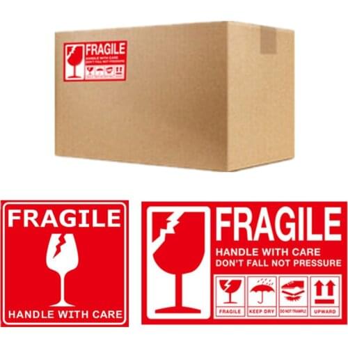 50PCS 15CM*9CM 9cm*5cm 10cm*10cm Big Fragile Stickers Please Handle with Care Thank You Warning Labels for Goods Decoration