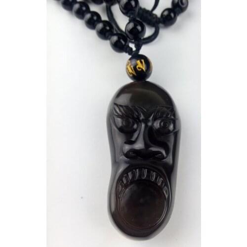 Color Of Obsidian Hand Carved New Shape Pendant The Meaning Of Harmony With Necklace Men And Women Wear Fashion Jewelry Gift