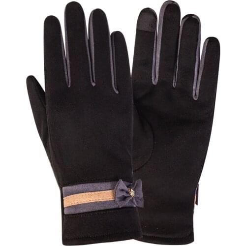 Good quality touch gloves color winter womens leather gloves genuine suede genuine leather womens gloves 2021