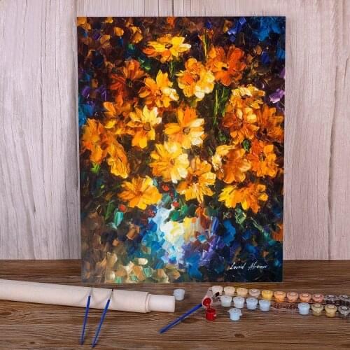 Nice Bouquet Coloring By Numbers Painting Set Acrylic Paints 40*50 Picture By Numbers Photo Home Decoration Crafts Art