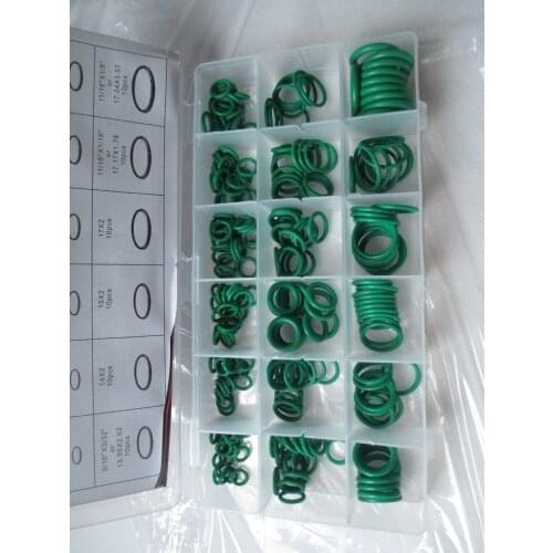 Fixmee 270 Pcs 18 Sizes Assortment Kit Air Conditioning HNBR O Rings Set Car Auto Vehicle Repair GREEN