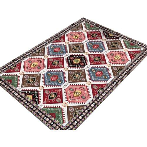 Retro Classic Persian Geometric Ethnic Style Bedroom Door Living Room Kitchen Bedside Mat Carpet Rugs for Bedroom