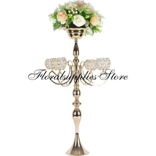 Wedding crystal 5 arms candelabras,candle holder,Table Centerpiece Wedding Decoration