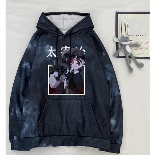 Bungo Stray Dogs Harajuku Print Sweatshirt Women/man Hoodies Cute Hip Hop Kawaii Harajuku Streetwear Loose