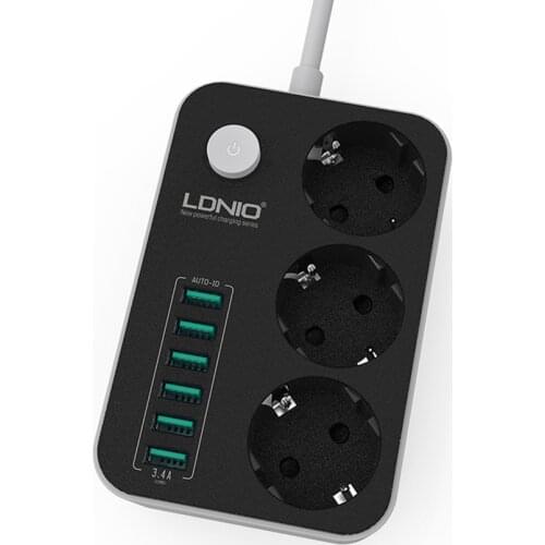 USB extension lead power strip,6 multi USB charger,3 Hole way socket,EU Standard Board Strips Outlet socket,Socket switch