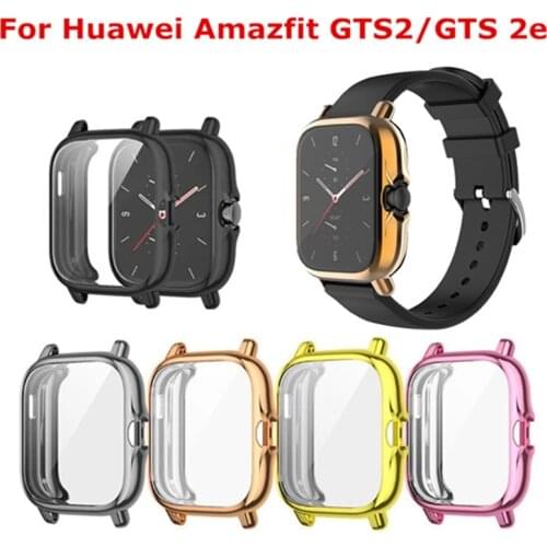 Screen Protective Case For Huami Amazfit GTS2 GTS 2e Soft Plating TPU Bumper Protective Shell For Xiaomi Amazfit GTS 2 2e Cover
