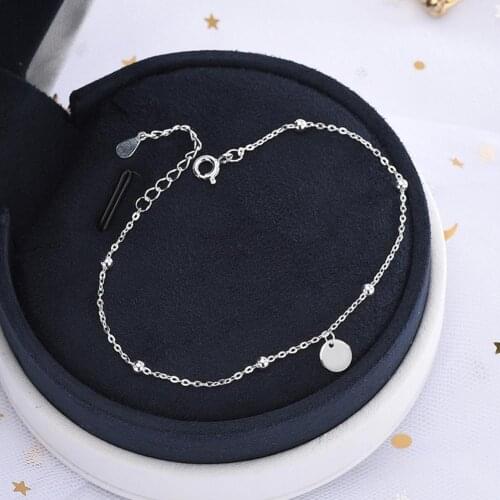 Women Round Charm Silver Plated Adjustable Chain Bracelet Bangle Jewelry Gift parejas enamorados женский широкий браслет