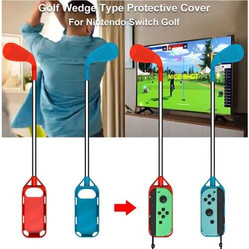 1 Pair Golf Wedge Type Protective Skin Cover For Joy-Con R Controller Golf Game Handle Accessories ABS Hard Protective Case