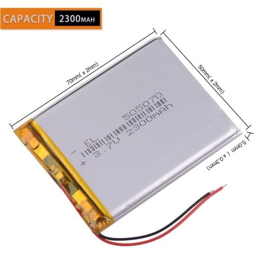 3.7V lithium polymer battery 505070 055070 1800mAH 505068 e-Book tablet pc power bank Led light DIY